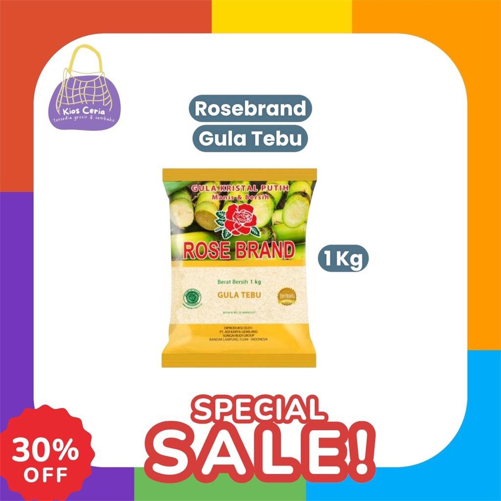 

Gula Pasir Rosebrand 1 kg (GULA TEBU)