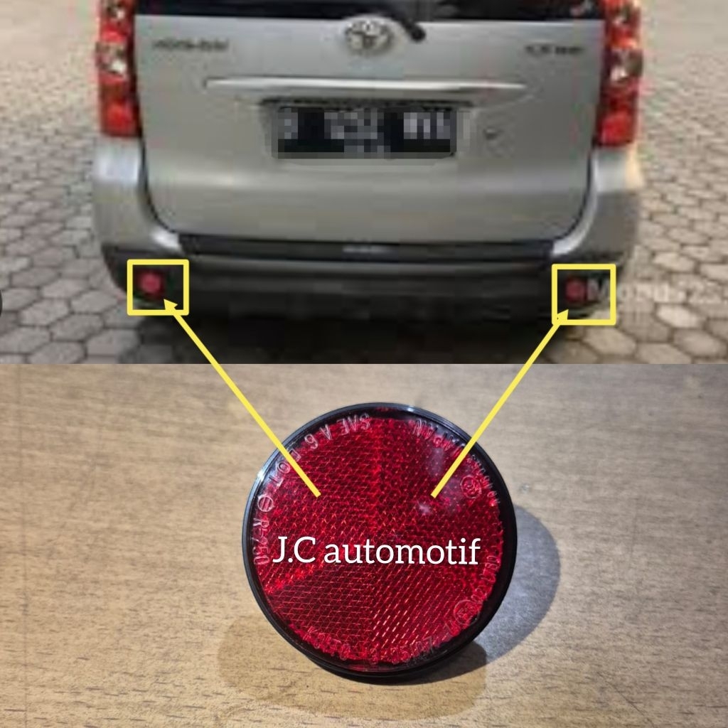 Reflektor mata kucing pengaman bemper belakang avanza xenia 2008 sampai 2011