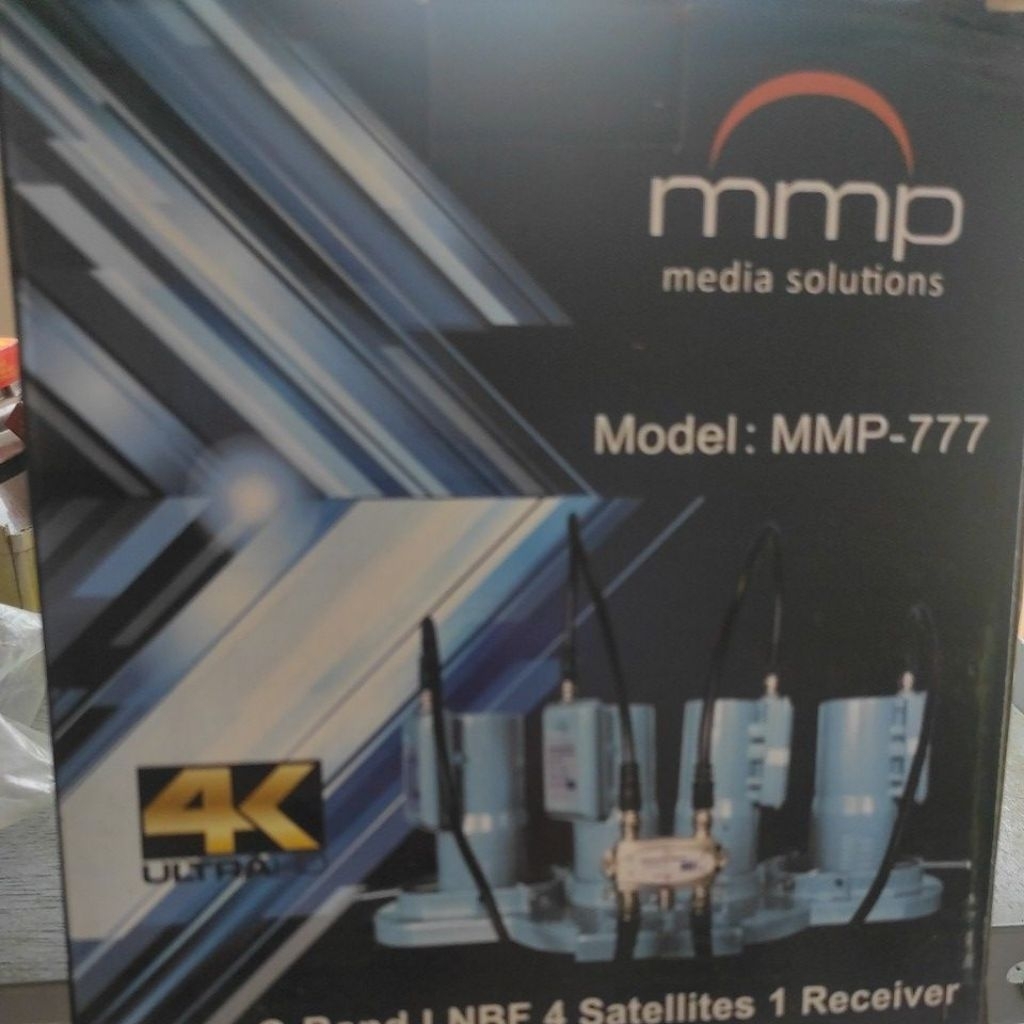 C-band lnb mmp 4 satelit 1 receiver lengkap dengan ring