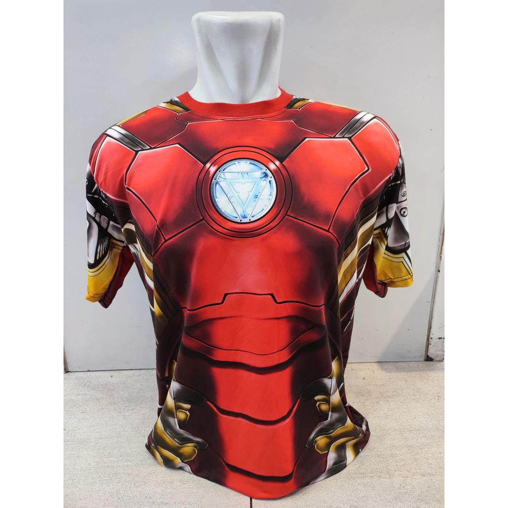 Baju kaos ironman iron man mark 43 superhero marvel cocok untuk gym olahraga atau dipakai sehari-har