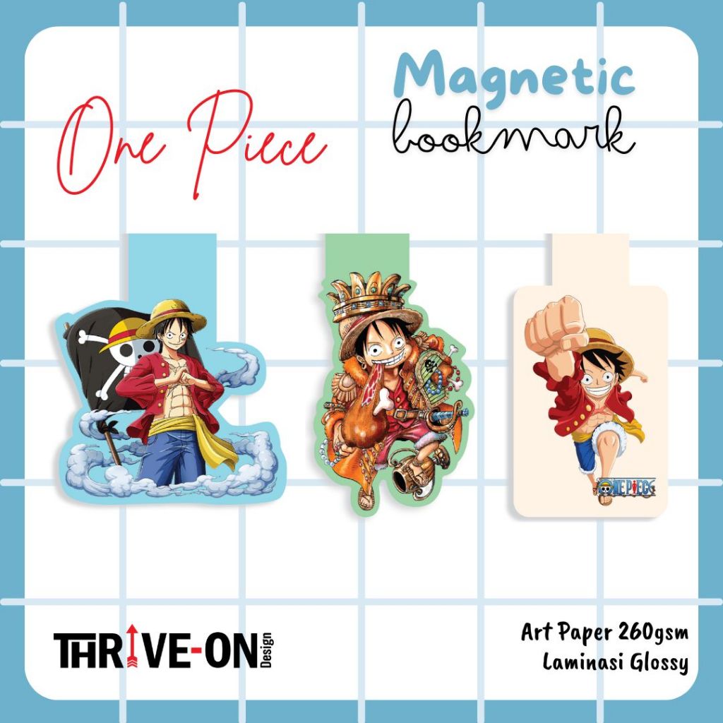 

Magnetic Bookmark / Pembatas Buku One Piece Luffie