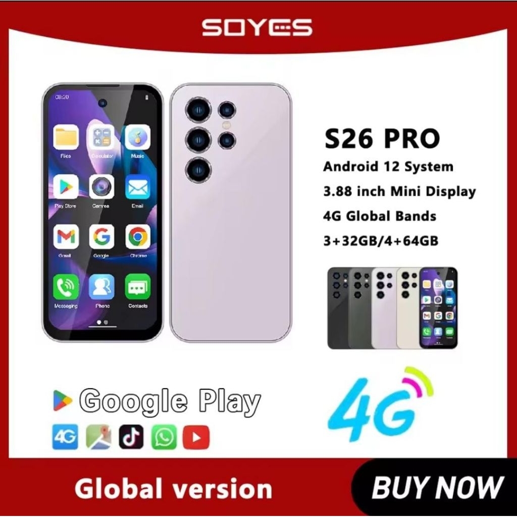 Hp mini soyes s26pro jaringan 4g