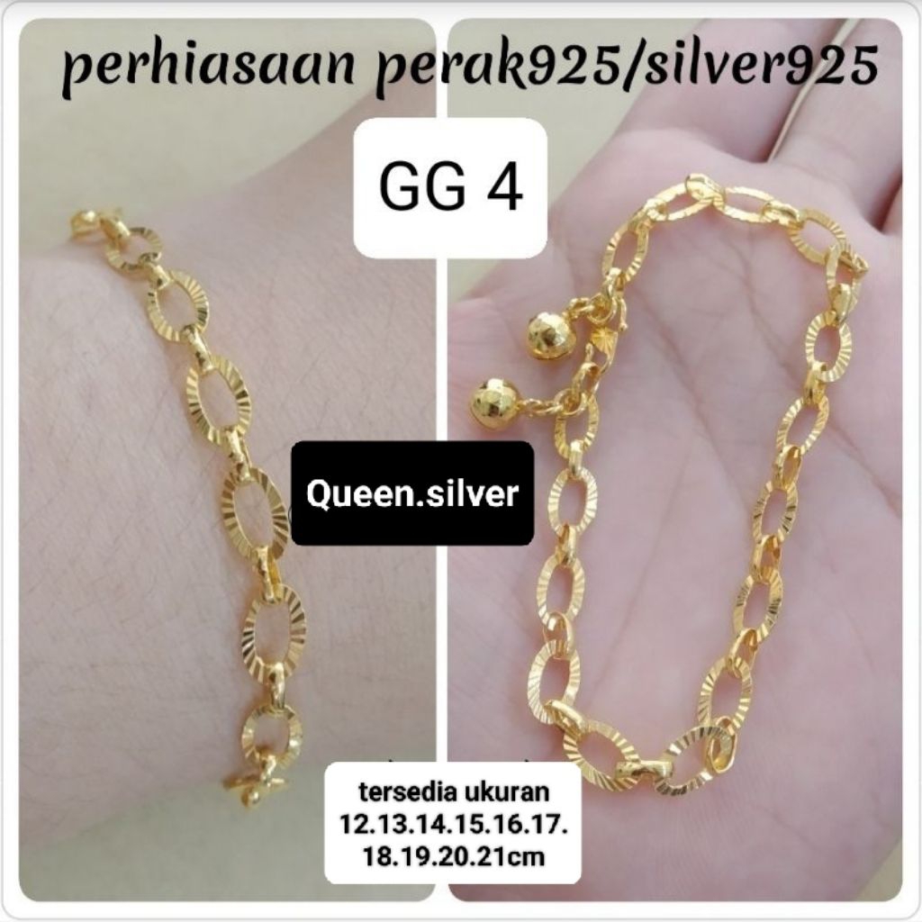 GELANG RANTAI PERAK 925 Asli