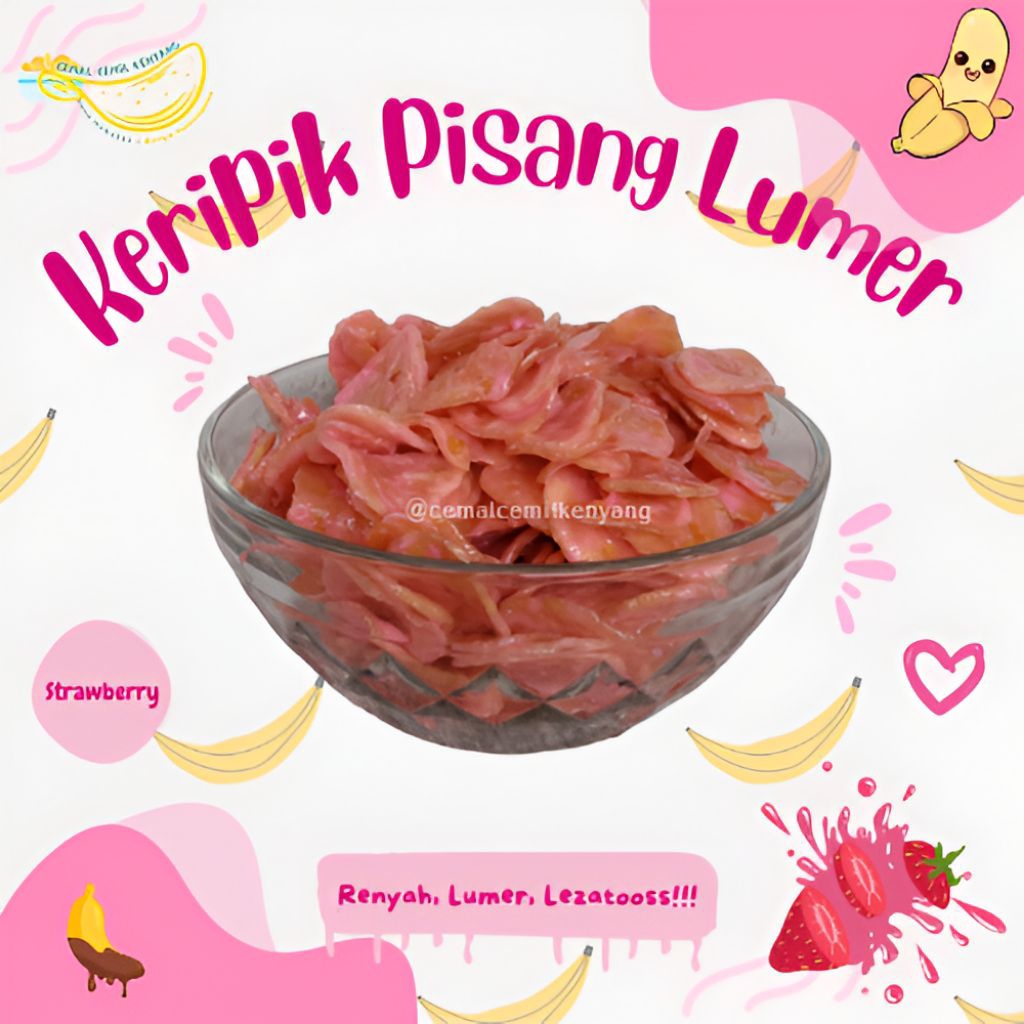 

Keripik Pisang Lumer CCK Rasa Strawberry