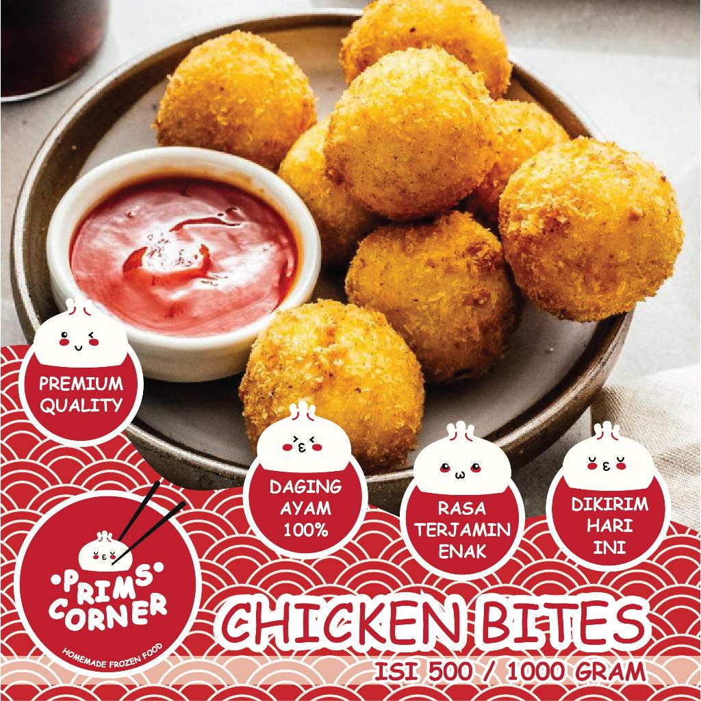 

PRIMS CORNER Chicken Bites Non MSG No Pengawet Enak Crispy Bento Bekal Anak Cemilan Favorit Keluarga