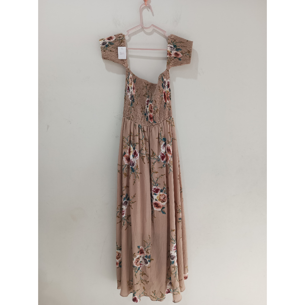 DRESS PANJANG WANITA LENGAN PENDEK/DRESS PANTAI