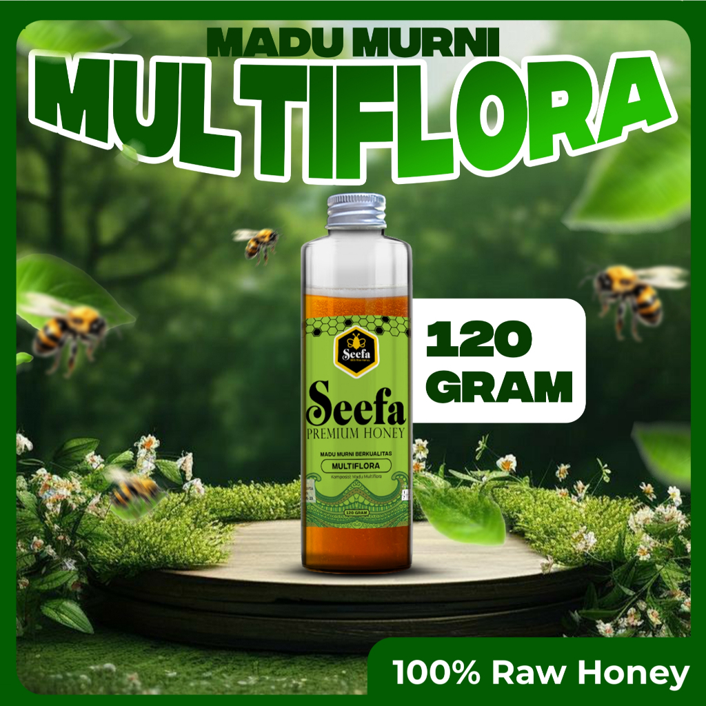 

Madu Multiflora Seefa 120g Pure Raw Honey Madu Murni Berkualitas