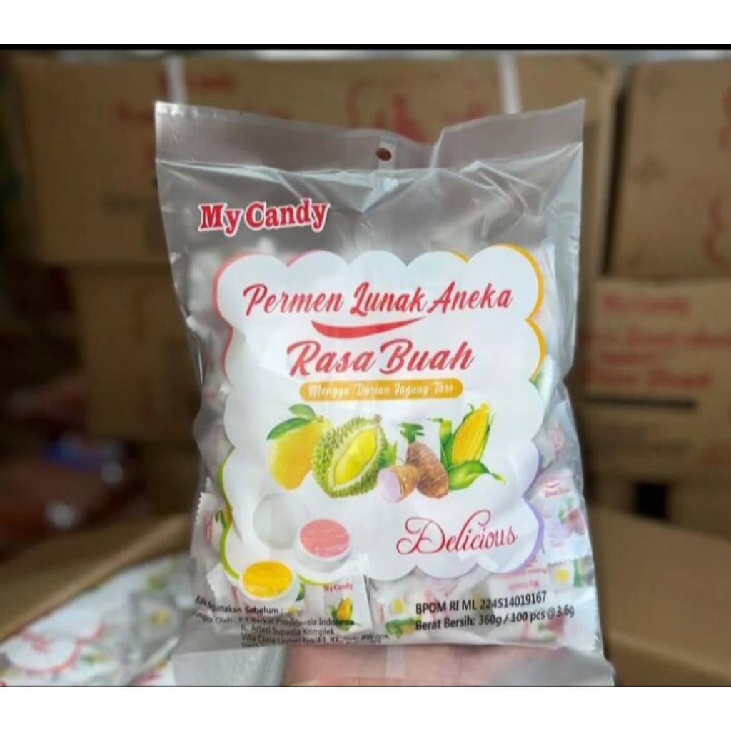 

Permen Lunak Aneka Rasa Buah 360gram/100 pcs