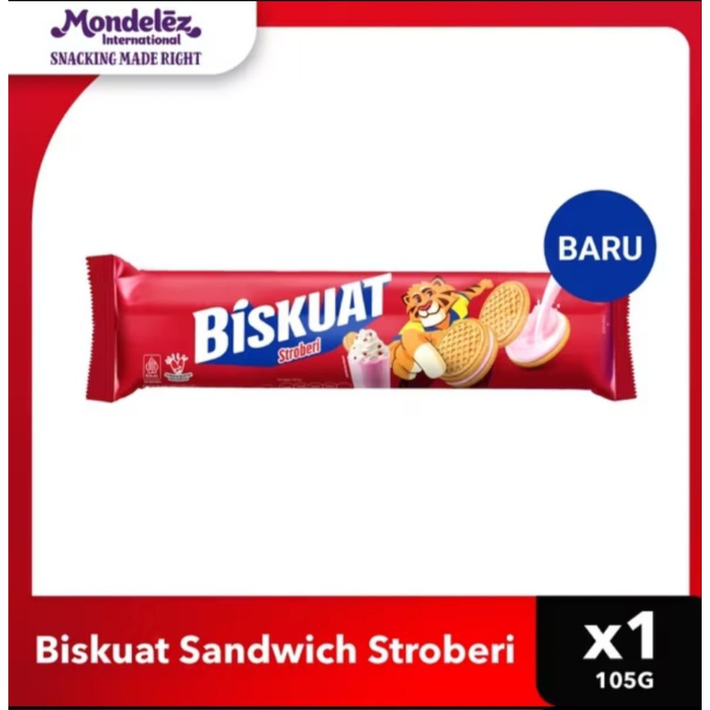 

BISKUAT SANDWICH BISKUIT VANILA/ STRAWBERRY 105 G