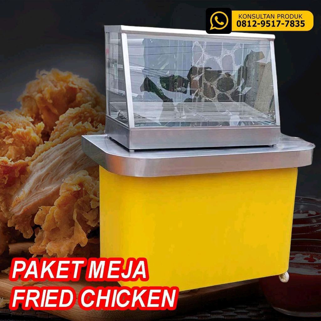KHUSUS JABODETABEK Meja Etalase Fried Chicken Minimalis