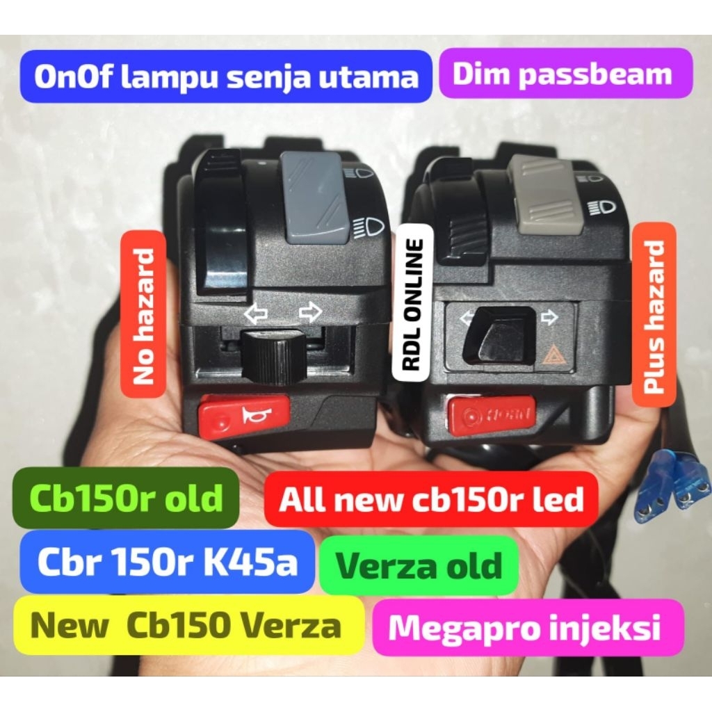 BISA COD SAKLAR/ HOLDER KIRI VIXION PNP OLD LAMA OCB CB150R VERZA CBR150R K45A ALL NEW CB150R LED ME