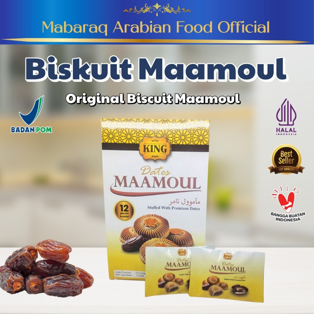 

Maamoul King Dates | 1box isi 12pcs | Cemilan Santai Keluarga