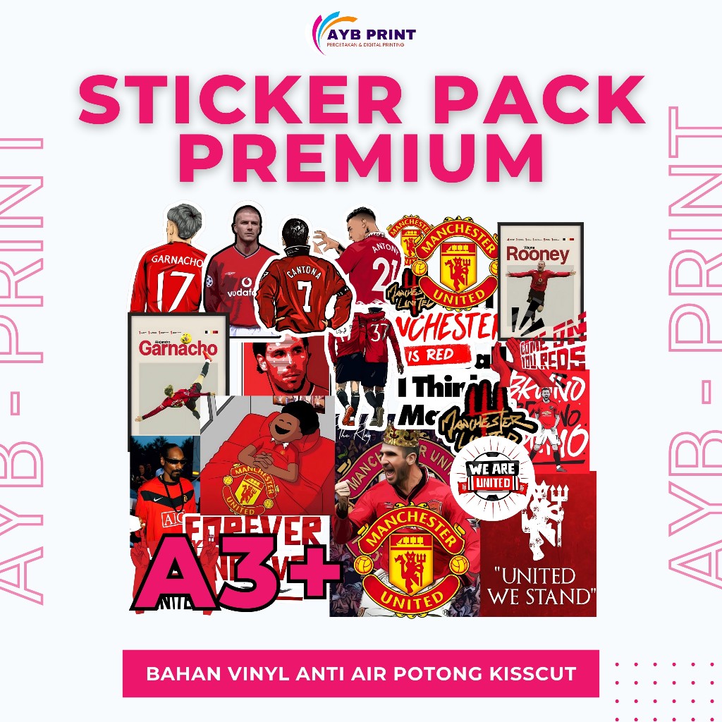 

Sticker Pack Manchester United anti air tinggal tempel | stiker Manchester United
