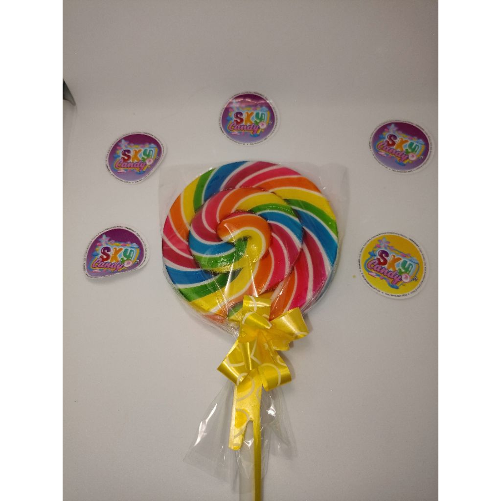 

Permen lolipop bentuk bulat dim 8.5cm