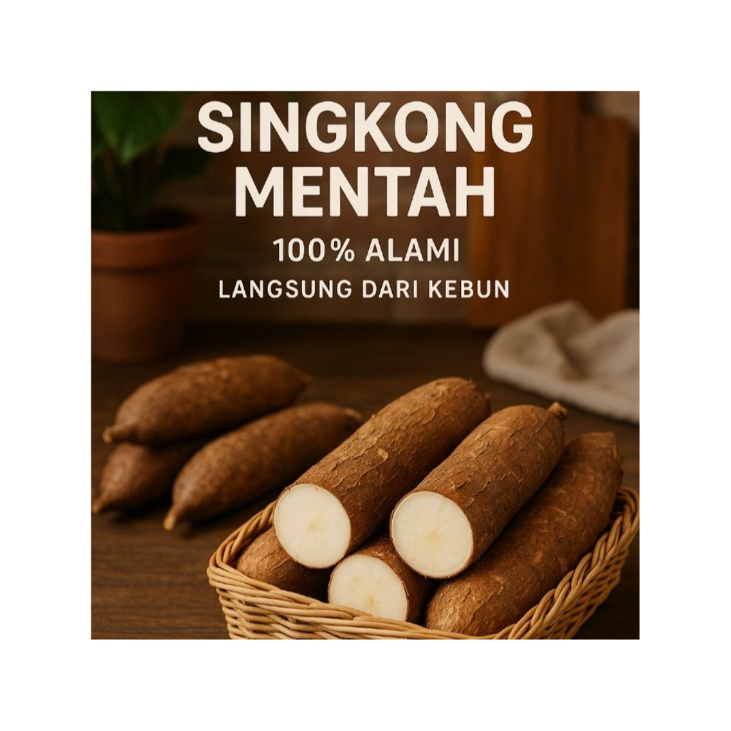 

Singkong Lokal Fresh — Siap Masak, Bebas pengawet, Panen harian — Cocok untuk cemilan tradisional, Olahan, Usaha keripik & Makanan rumahan