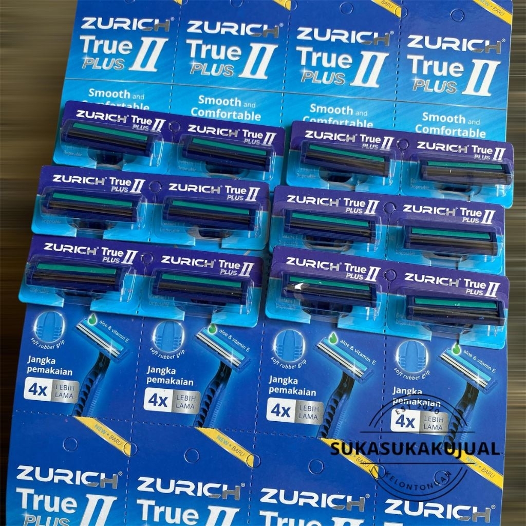 alat cukur tangkai cukur KINGSMAN/ ZURICH biru mata 2