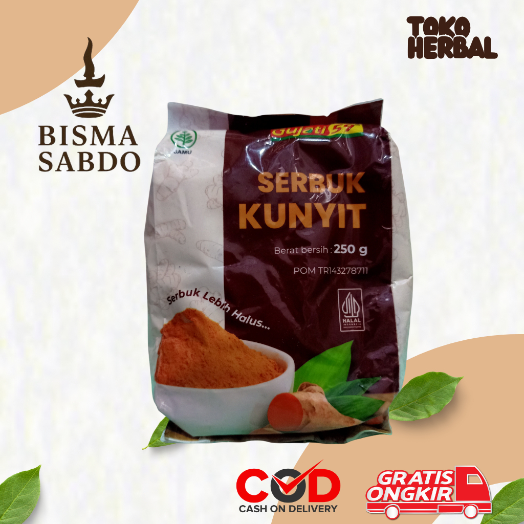 

Bisma Sabdo - Serbuk Kunyit 250 Gram 1 Bungkus Gangguan Lambung / Perut Kembung / Sakti Perut