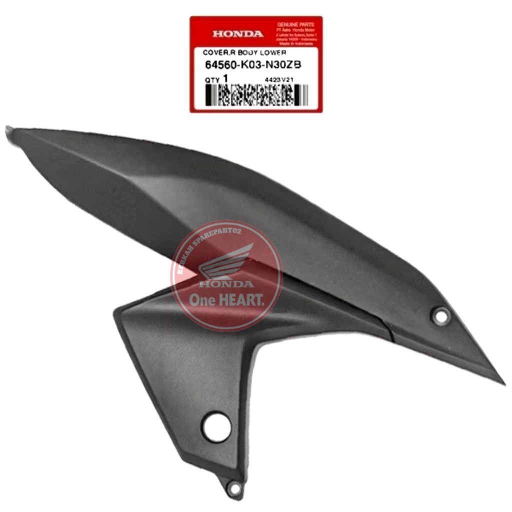 64560-K03-N30ZB Cover sambungan body kanan Revo fi / Revo fit fi original Honda AHM