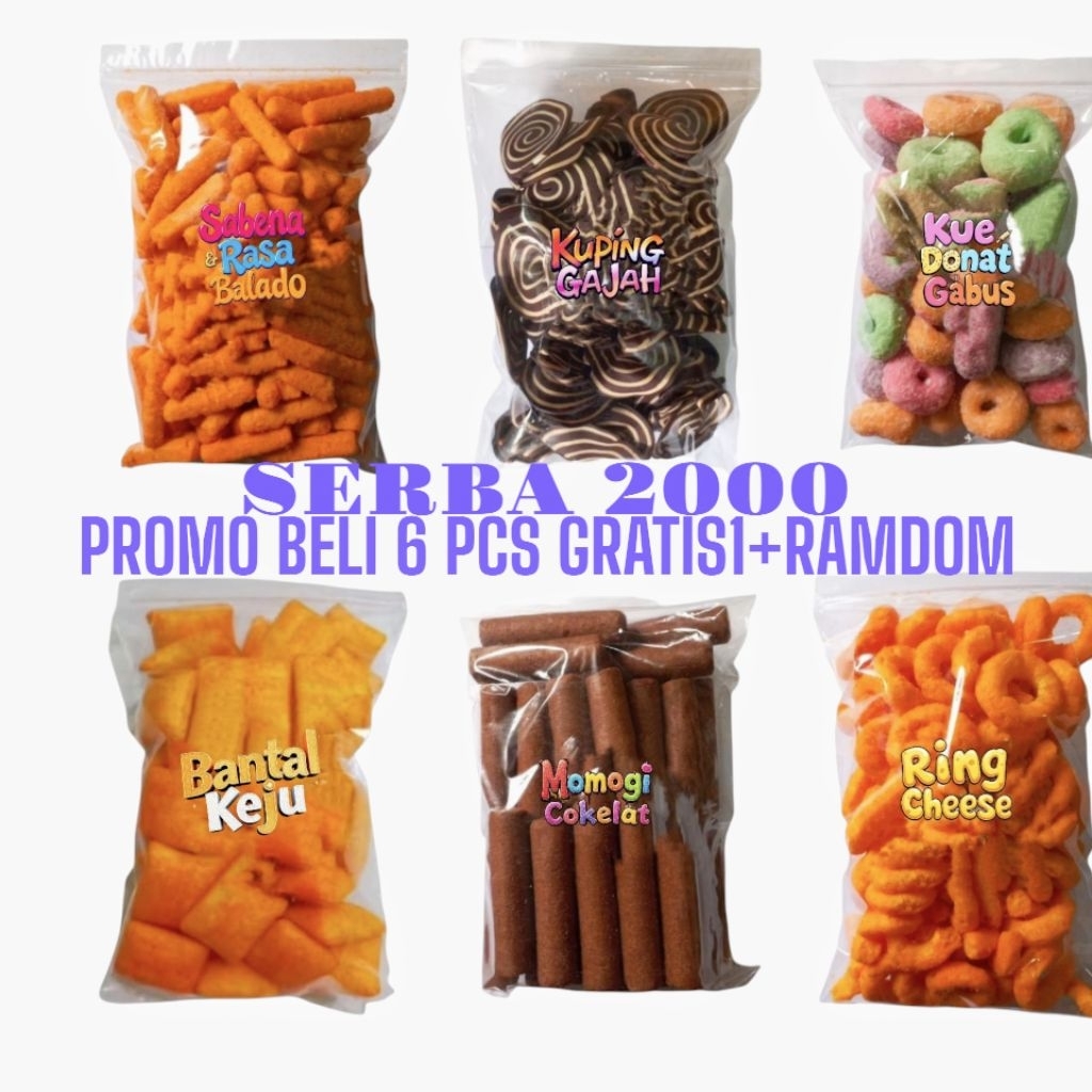 

SERBA 2000 SNACK CEMILAN/PEDAS MANIS GURIH/COD/SIAP KIRIM KEMANA AJA/ PROMO BELI 6PCS GRATIS 1+RANDOM