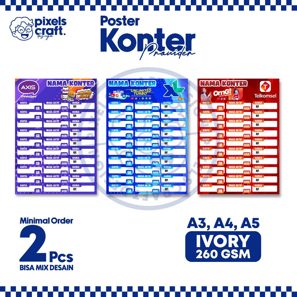 

Poster Konter Custom/Poster Daftar Harga Konter/Poster Konter Portrait Provider