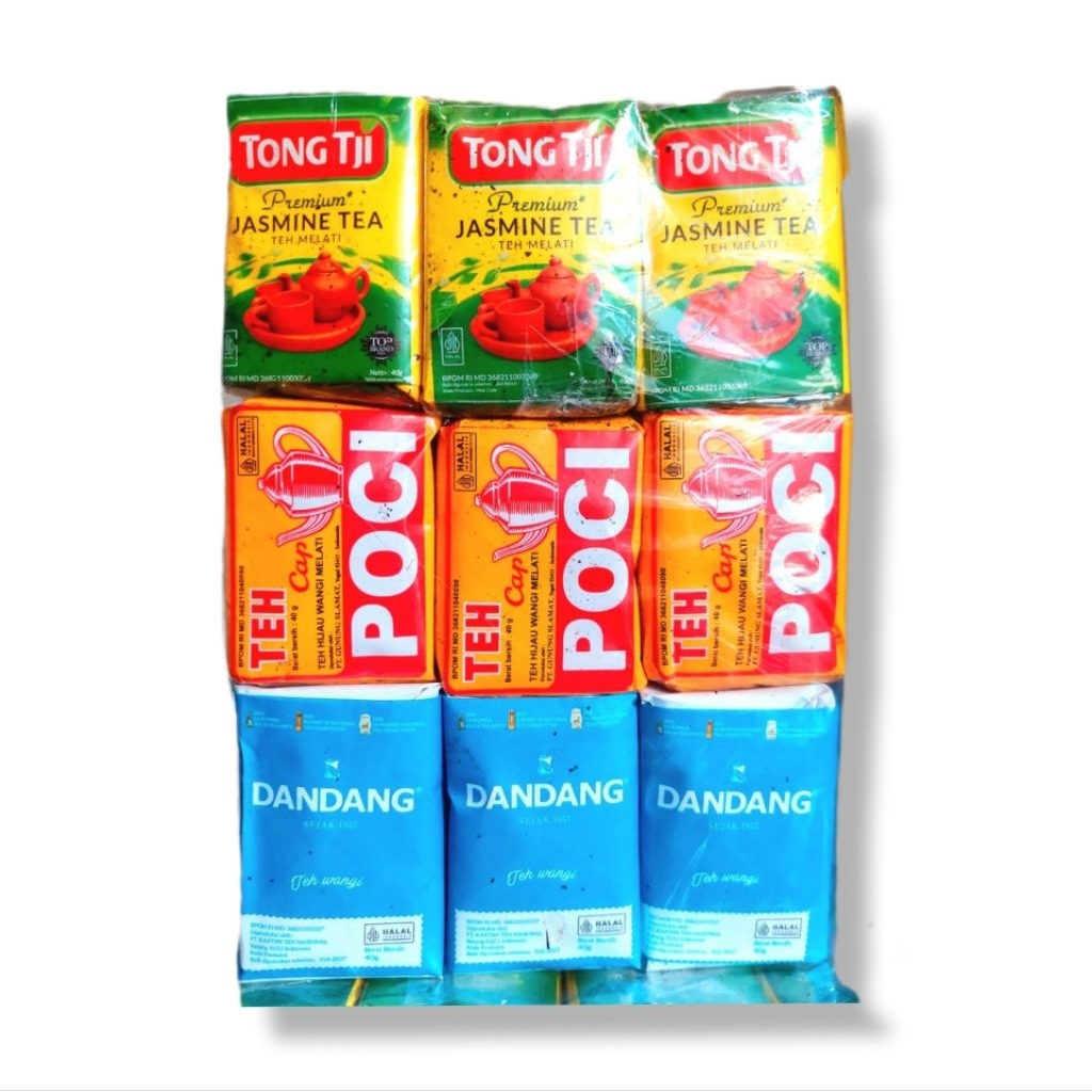 

Racikan teh ( tong tji jasmine 40gram 3 pcs/ poci 3 pcs/ dandang biru 3 pcs)