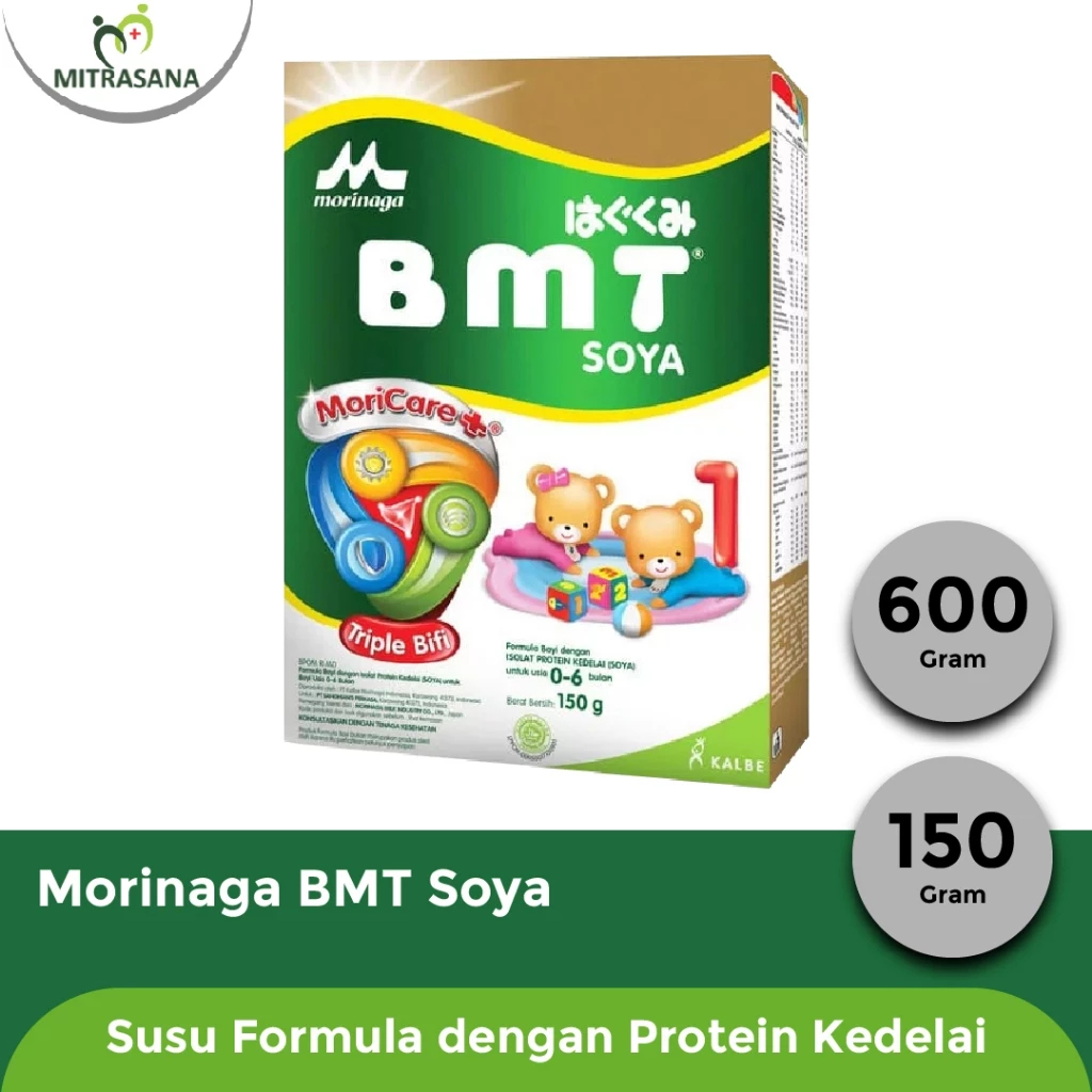 

Morinaga BMT Soya 150g 600g - Susu Formula Untuk Bayi Usia 0-6 Bulan dengan Alergi Susu Sapi