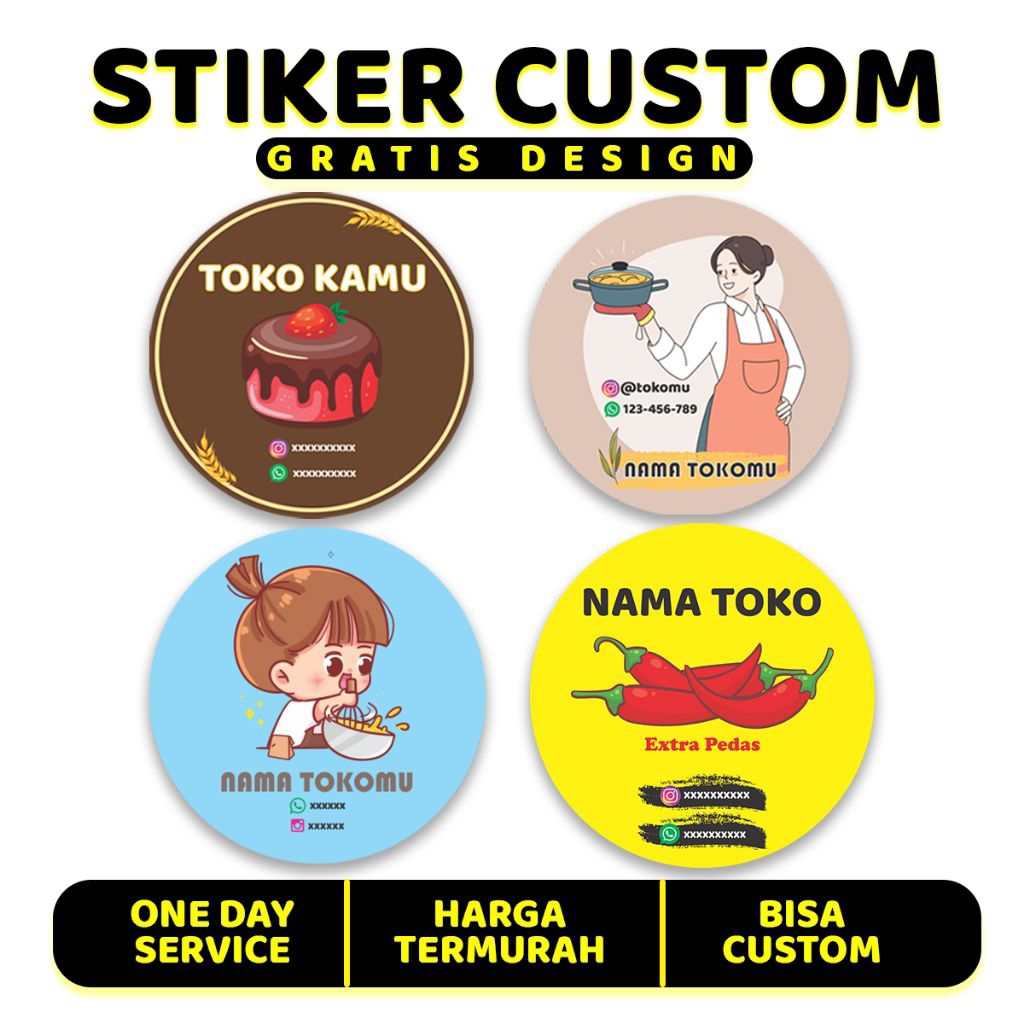 

STIKER CUSTOM / CROMO PREMIUM / CUSTOM UKURAN / TANPA MINIML ORDER
