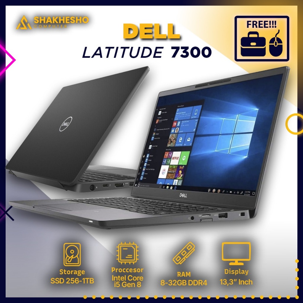 Dell Latitude 7300 Core i5 Gen 8 Second Murah Mulus Bergaransi