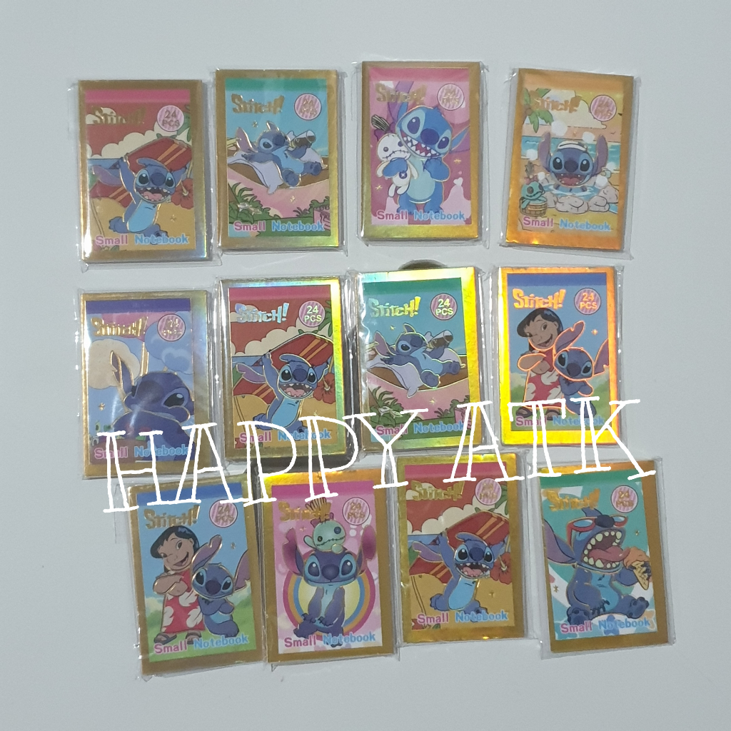 

( PER 4 PCS ) BUKU STIKER STITCH / NOTE BOOK STICKER / GAMBAR TEMPEL MINI KECIL DENGAN GAMBAR KARAKTER STITCH DI SETIAP LEMBAR