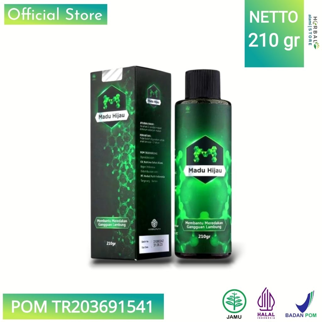 

madu hijau asli 210ml obat lambung kronis - kanker lambung - maag kronis - gerd - mual kembung - nyeri ulu hati - nyeri dada - psikomatis - susah bab - sembelit - vertigo