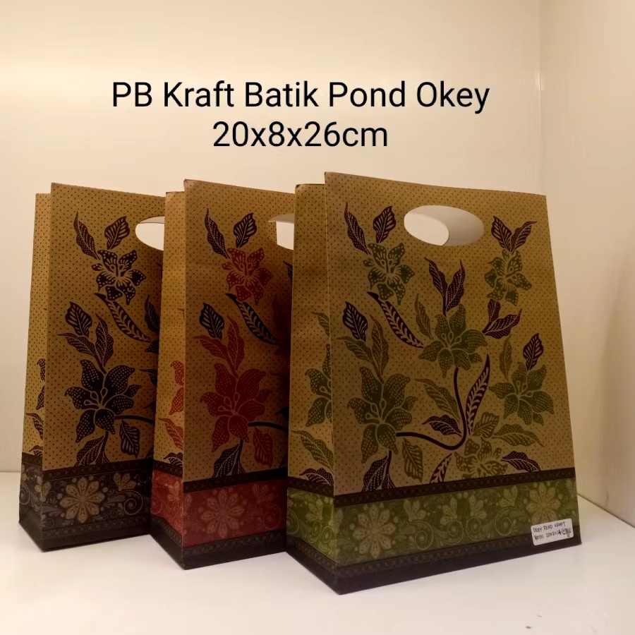 

PAPERBAG TENTENG KRAFT BATIK A 10pcs 20X8X24 CM