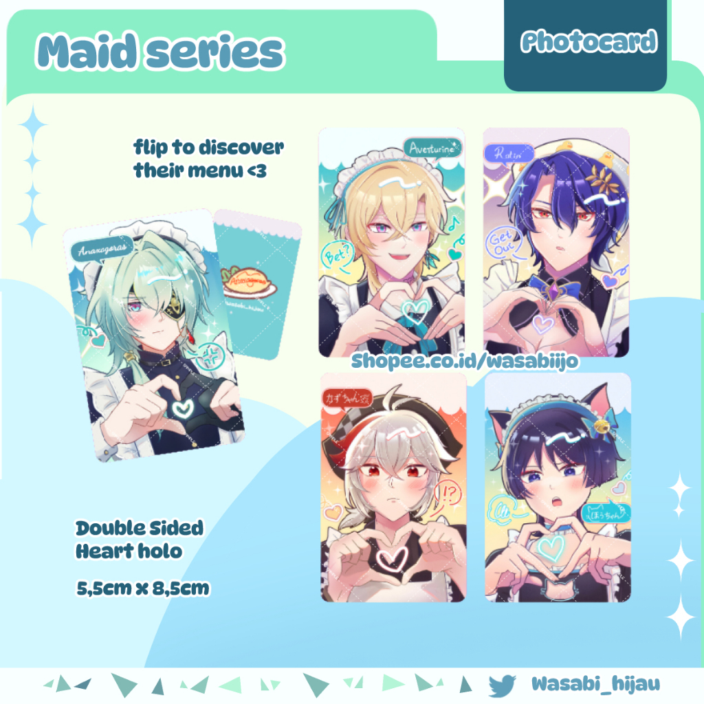 Photocard HSR Genshin Merch Maid Series
