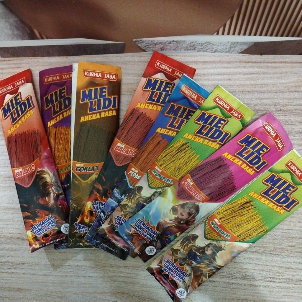 

Mie Lidi Halal Mix Rasa ( isi 20 pcs)