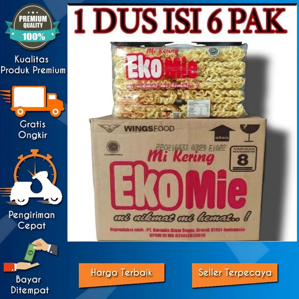 

Mie Kering Eko Mie 600 gram 1 Dus/Karton