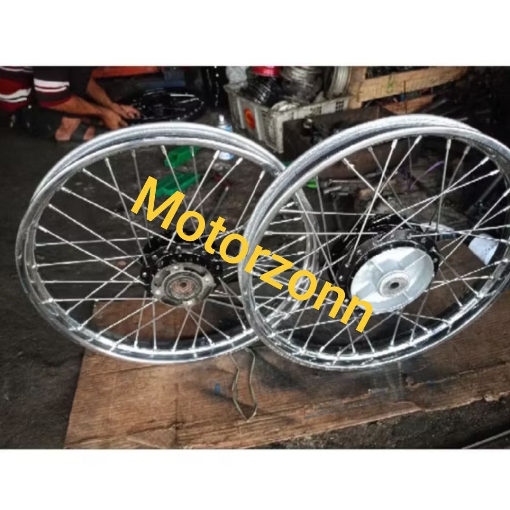 Velg set tromol jari-jari sepasang yamaha jupiter z lama/vega r lama/vega lawas original