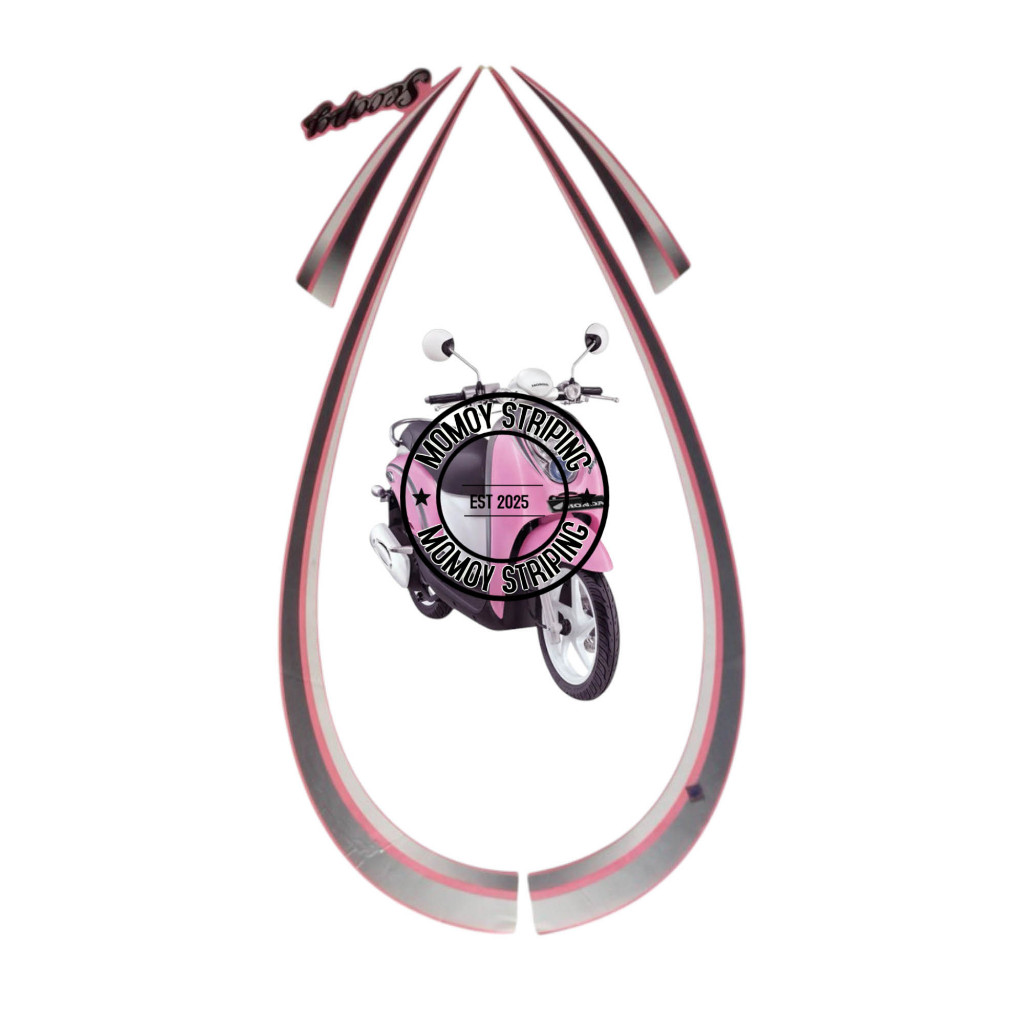 STIKER STRIPING SCOOPY 2012 PINK
