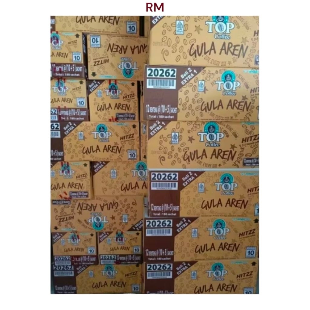 

(Perdus) KOPI TOP GULA AREN 1 DUS isi 12 renceng @15sachet/coffee