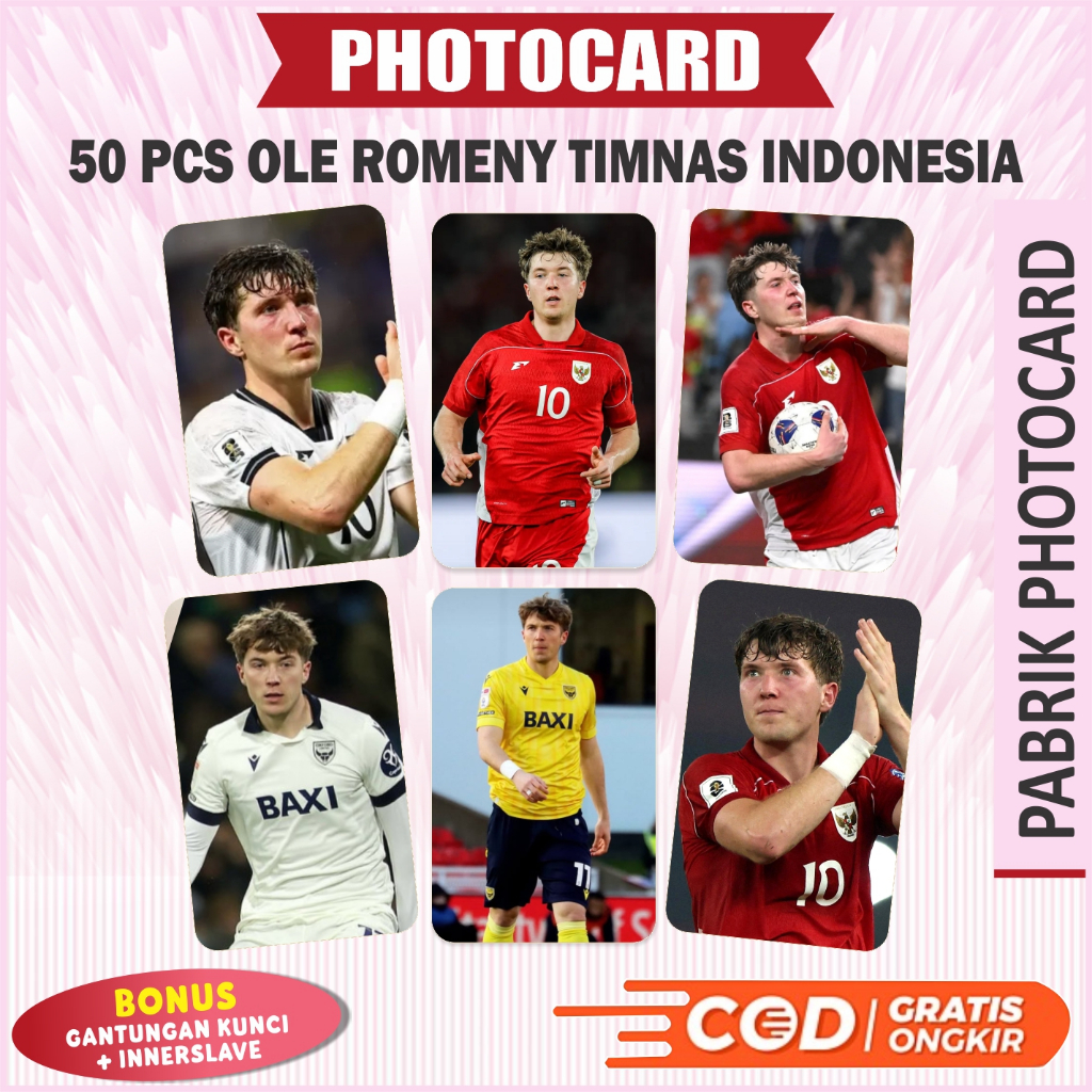 Photocard Ole Romeny Timnas Indonesia Bonus Gantungan Kunci - Pabrik Photocard