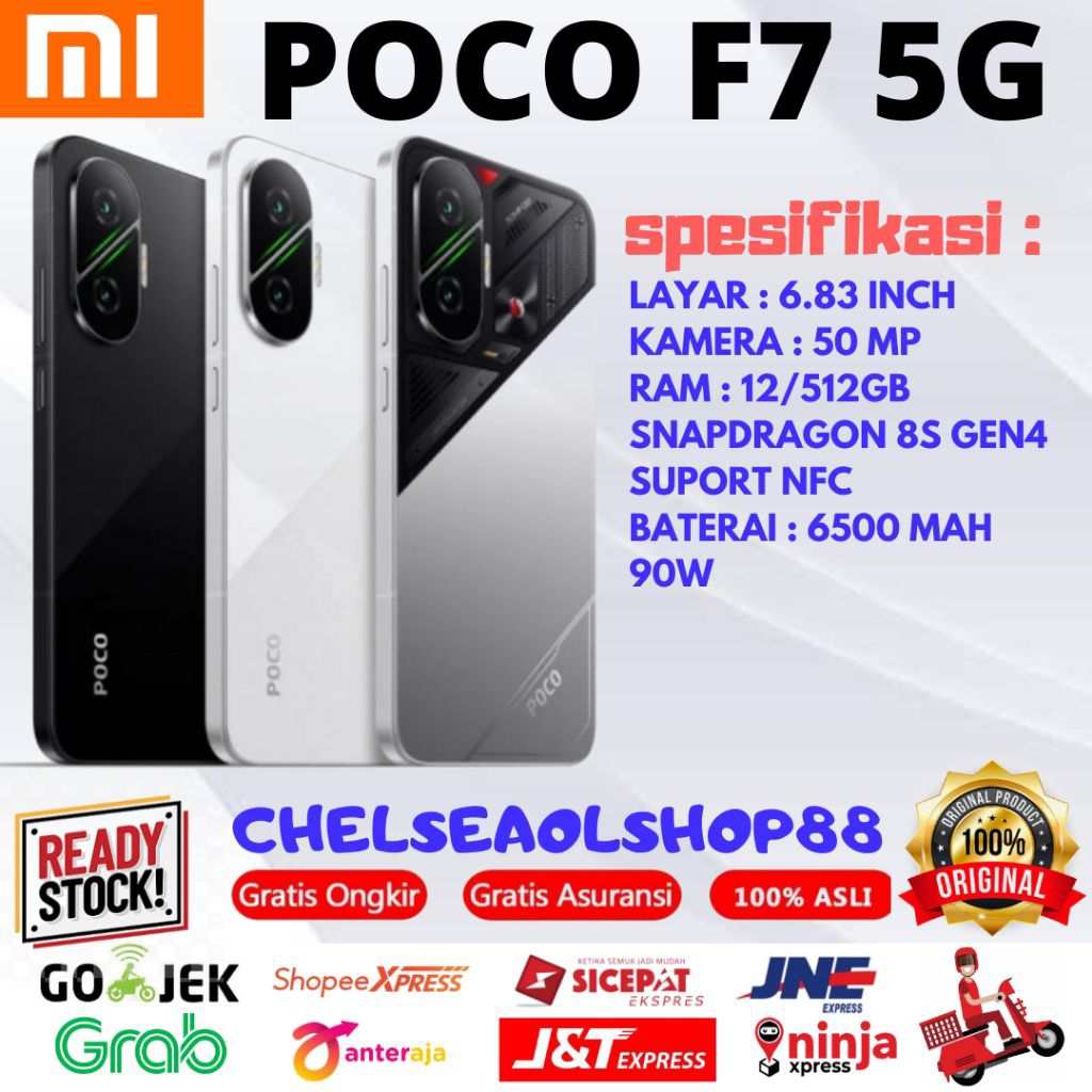 POCO F7 5G NFC RAM 12/512GB GARANSI RESMI
