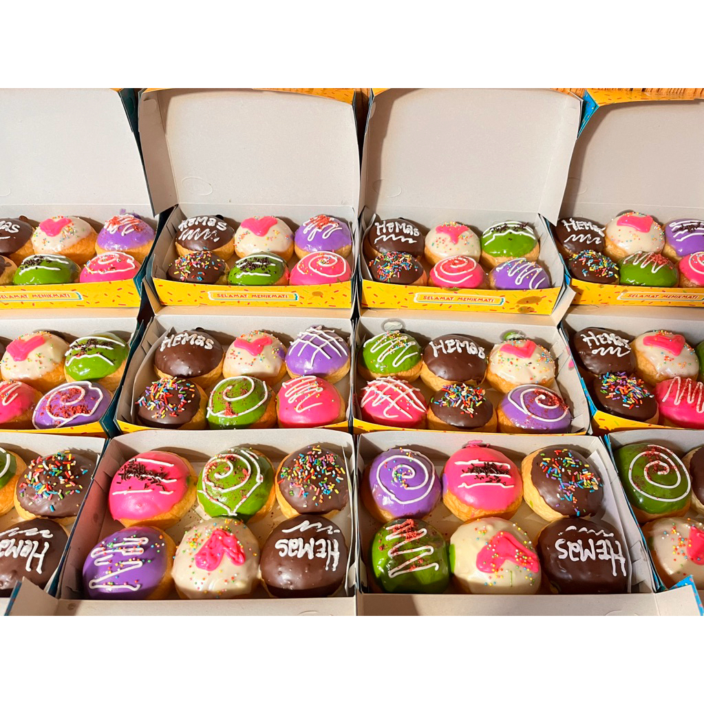 

ready roti donat susu toping glaze isi 6 enak lembut, fresh