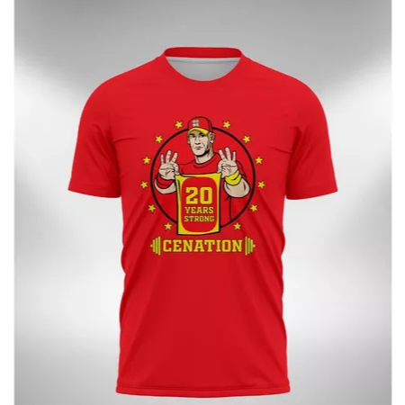 T-Shirt WWE Kaos John Cena Merah CENATION