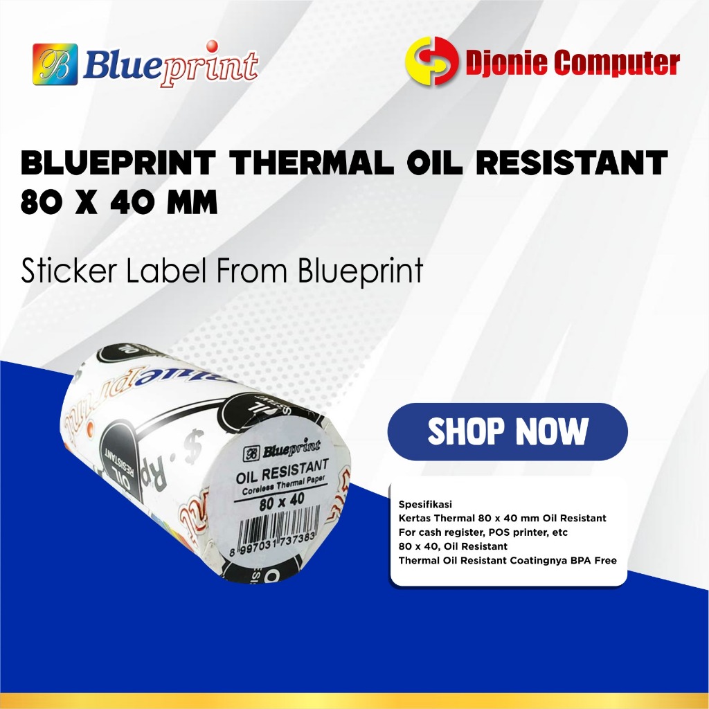 

Blueprint Thermal Oil Resistant 80x40mm