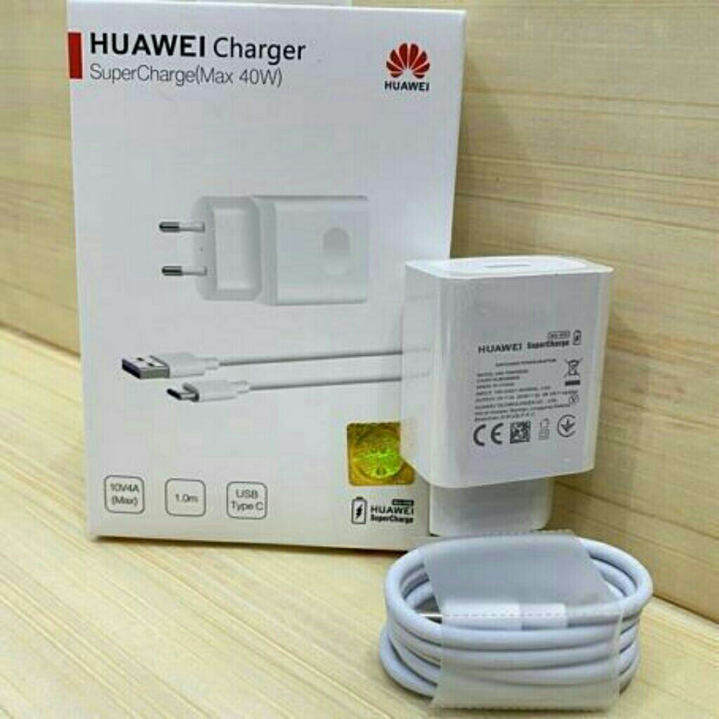 CHARGER HUAWEI ORIGINAL 40 WATT USB TYPE C SUPER CHARGE TRAVEL ADAPTER