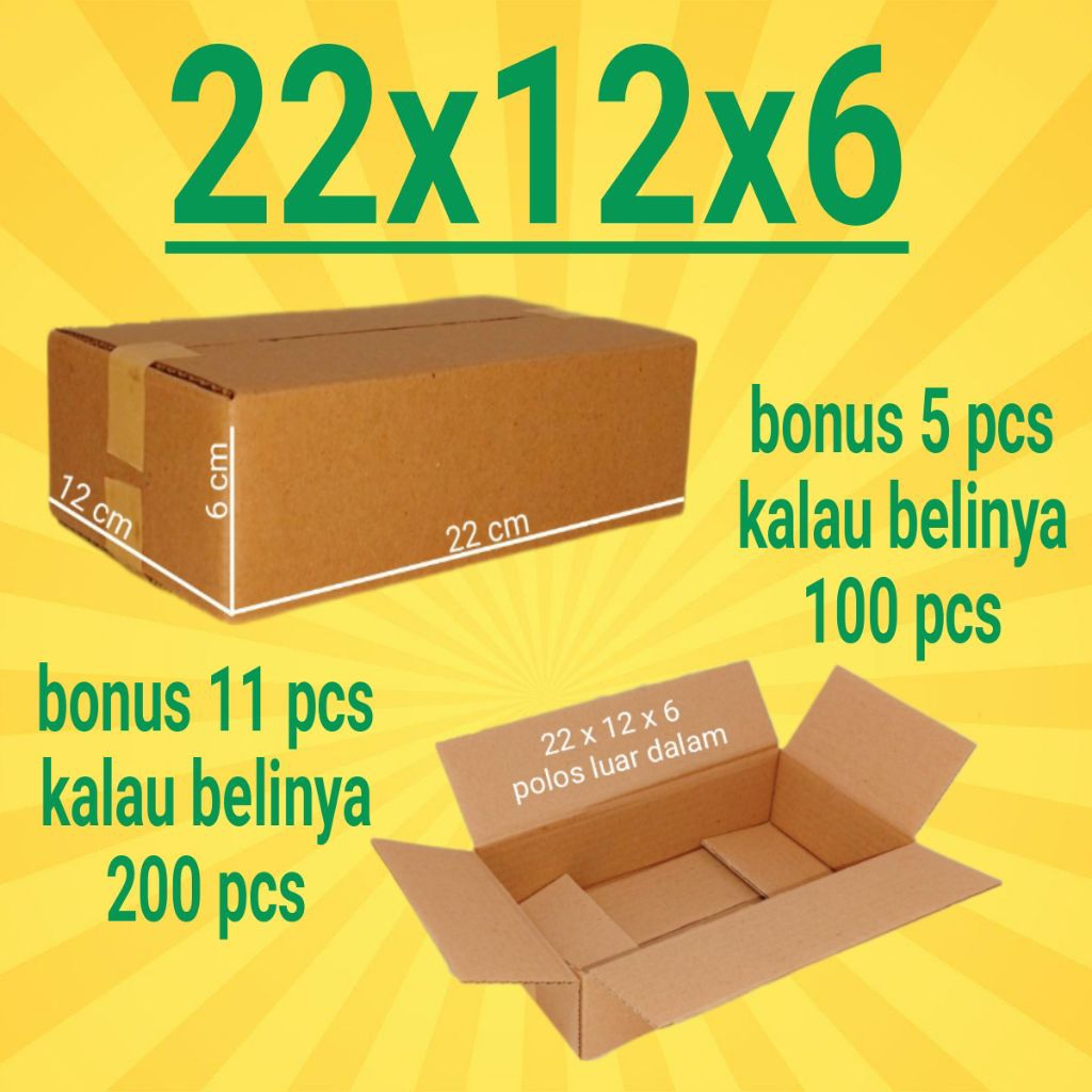 

Kardus Packing Ukuran 22x12x6