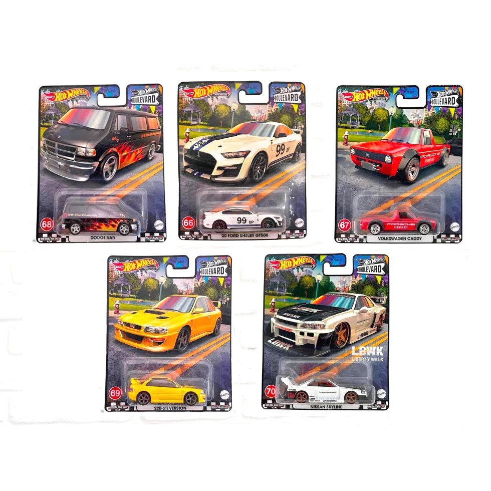 Hot Wheels PREMIUM SET BOULEVARD P LB-ER34 SUPER SILHOUETTE Nissan Skyline LBWK Subaru impreza 228-s