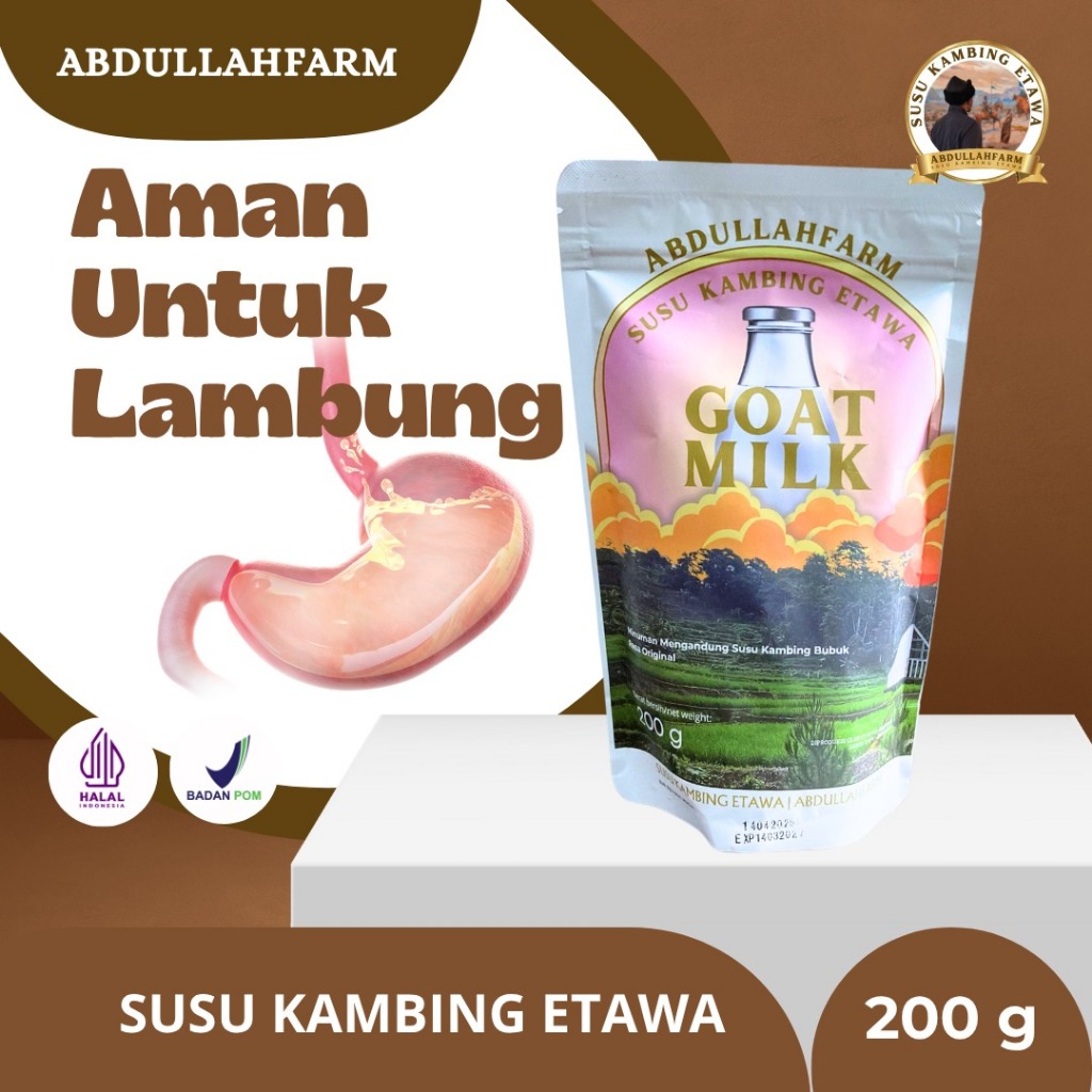 

Abdullah Farm - Susu Kambing Bubuk 200gr Mengurangi Masalah Lambung
