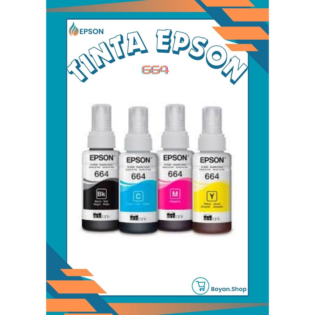 Tinta Epson 664 Lostpack / Unbox / Tanpa Box Dus Original Bawaan Epson