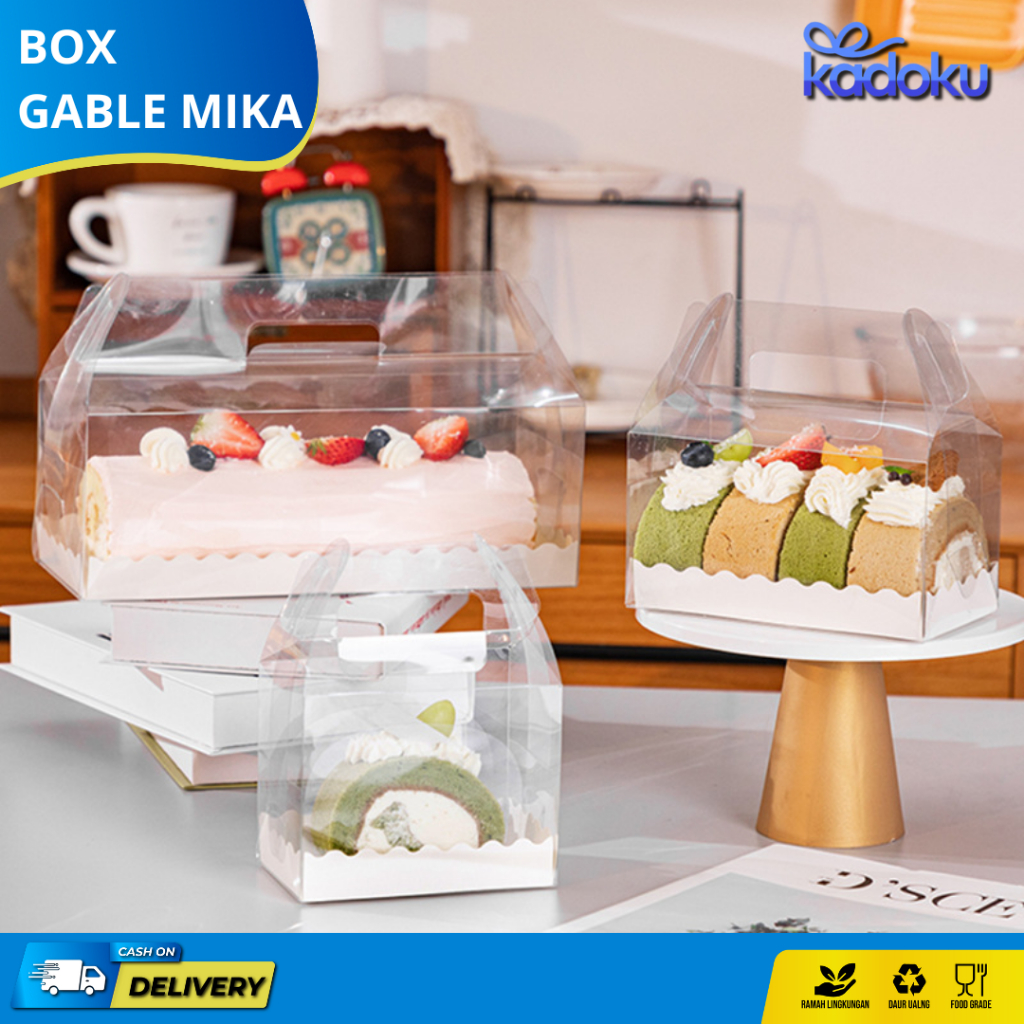 Gable Box Mika / Mika Rollcake / Box Mika Gable / Kotak Mika Makanan / Box Mika Cake Roll