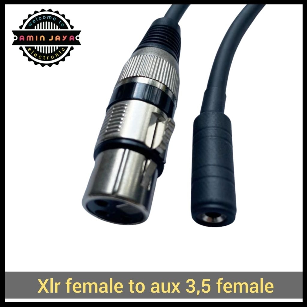 Aux 3,5 female to xlr female / cover 3,5 to xlr female