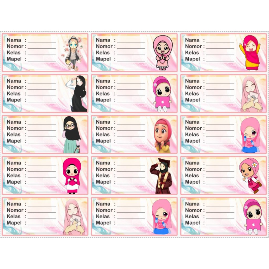 

Sticker Label Nama Buku Fancy #Muslim/ah
